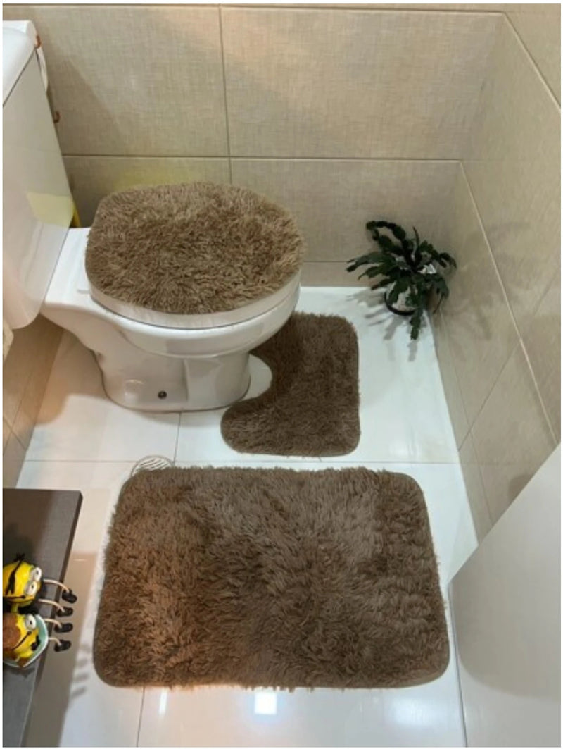 Jogo De Banheiro 3 Peças Peludo