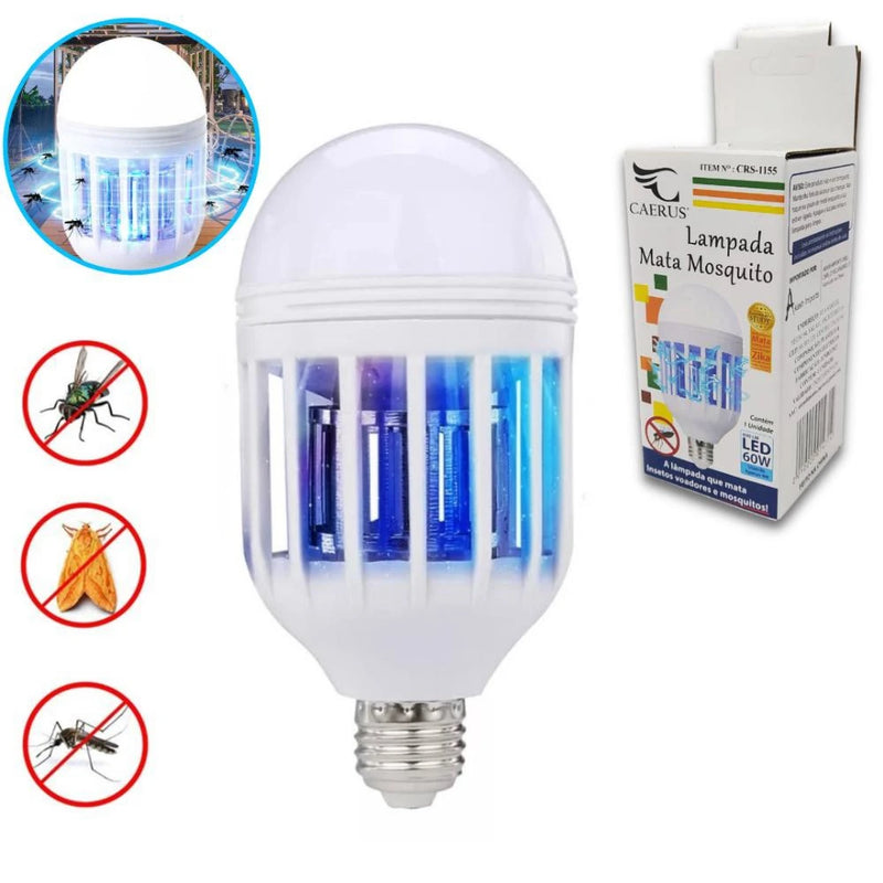 Lâmpada LED Anti-Mosquitos: Elimine Pernilongos e Insetos com Potência, Eficiência e Praticidade – Bocal E27 Incluso