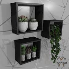 Nicho decorativo Quadrado Elegante em MDF