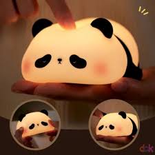 USB recarregável LED Night Lights para crianças, ovelhas fofas, Panda, coelho, lâmpada de silicone, decoração de cabeceira