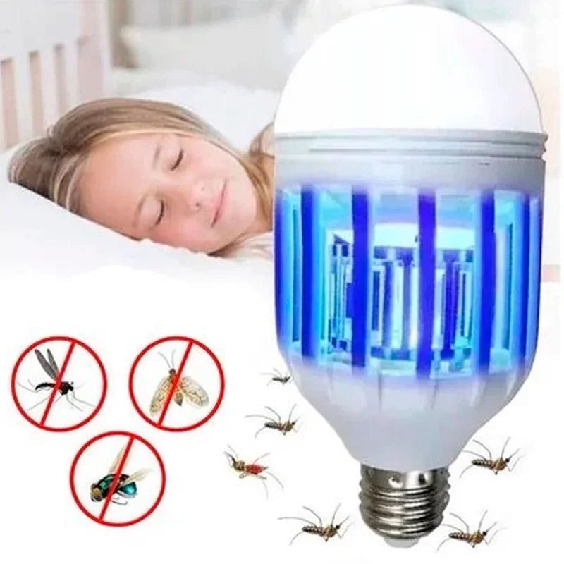 Lâmpada LED Anti-Mosquitos: Elimine Pernilongos e Insetos com Potência, Eficiência e Praticidade – Bocal E27 Incluso